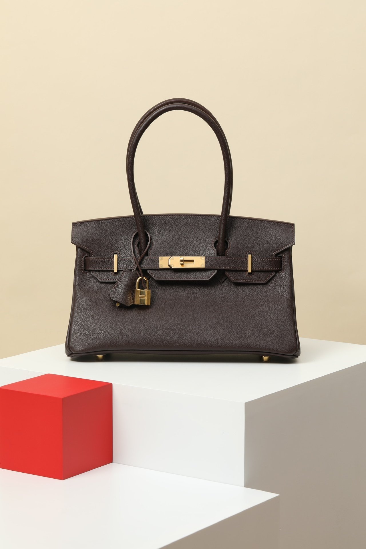 Hermès Birkin 29 (HAC 29) Brique Evergrain GHW detail image 1 sourced from womanlvbag.com