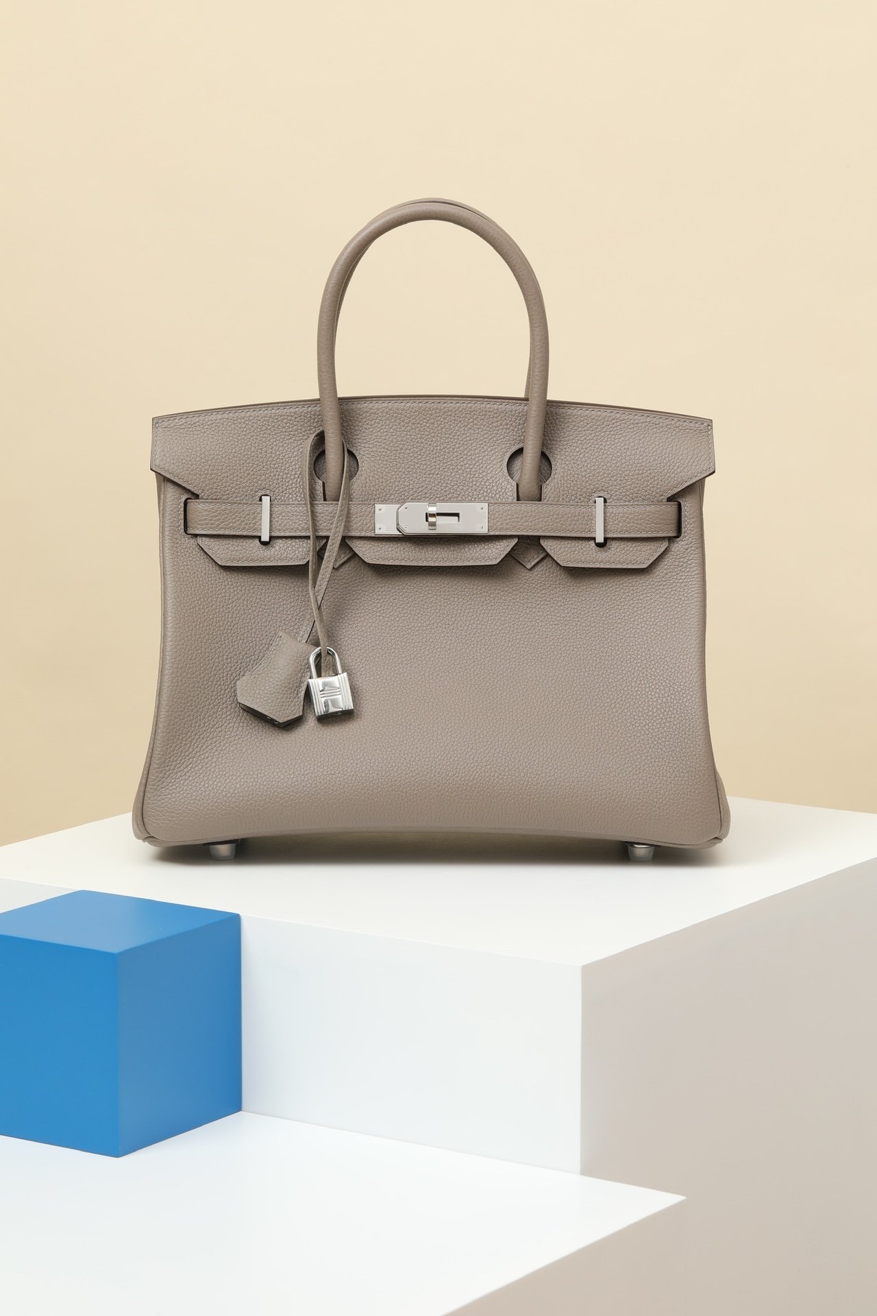 Hermès Birkin 30 Gris Asphalte Togo PHW sourced from womanlvbag.com