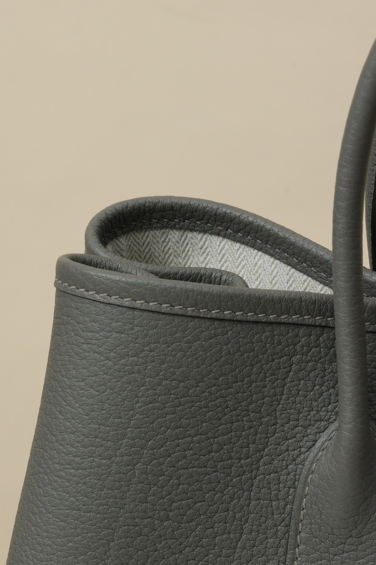 Hermès Garden Party 30 – Negonda Gris Cumulus (0L) PHW detail image 2 sourced from womanlvbag.com