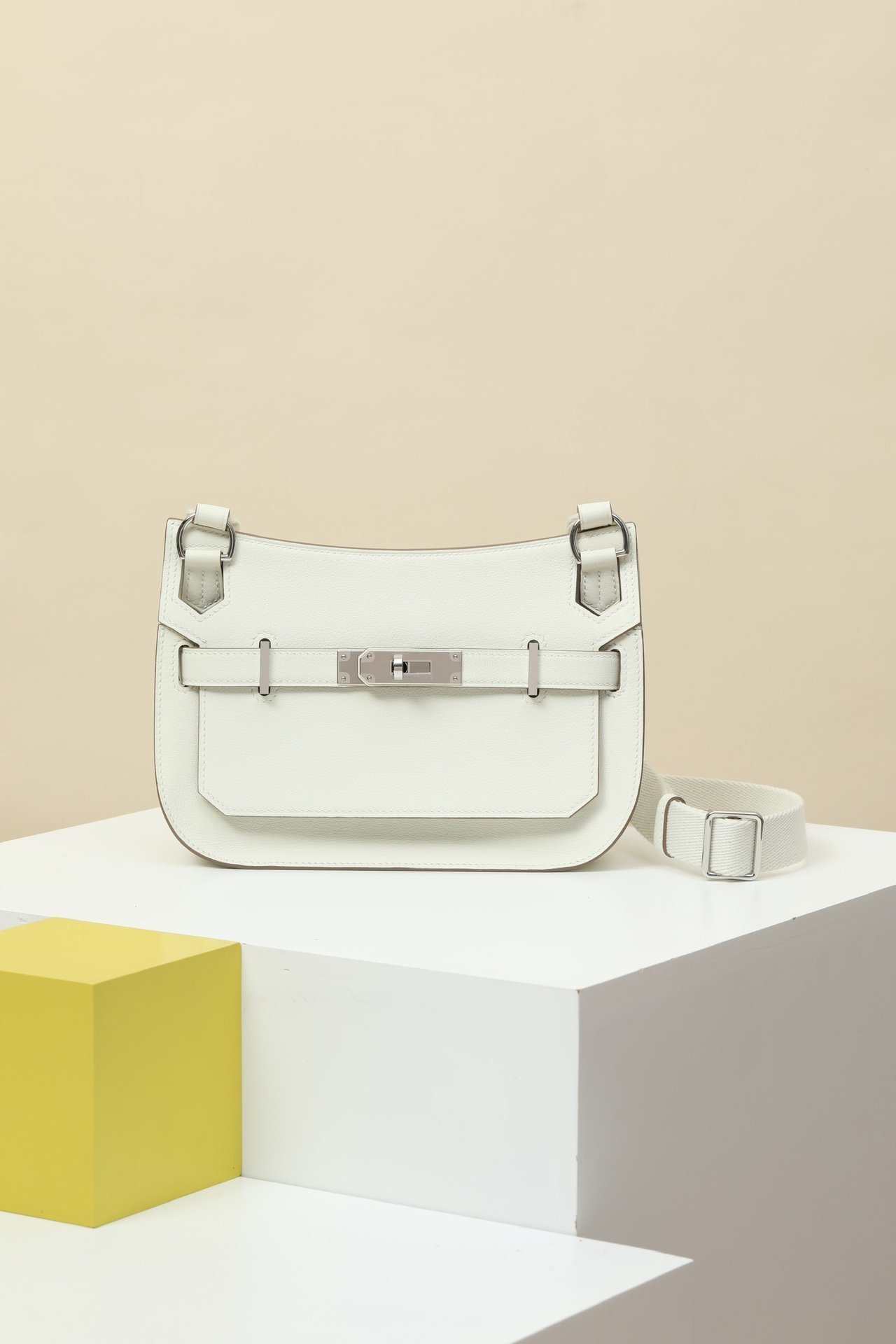 Hermès Mini Jypsière – Swift Calfskin OT Mushroom PHW detail image 1 sourced from womanlvbag.com