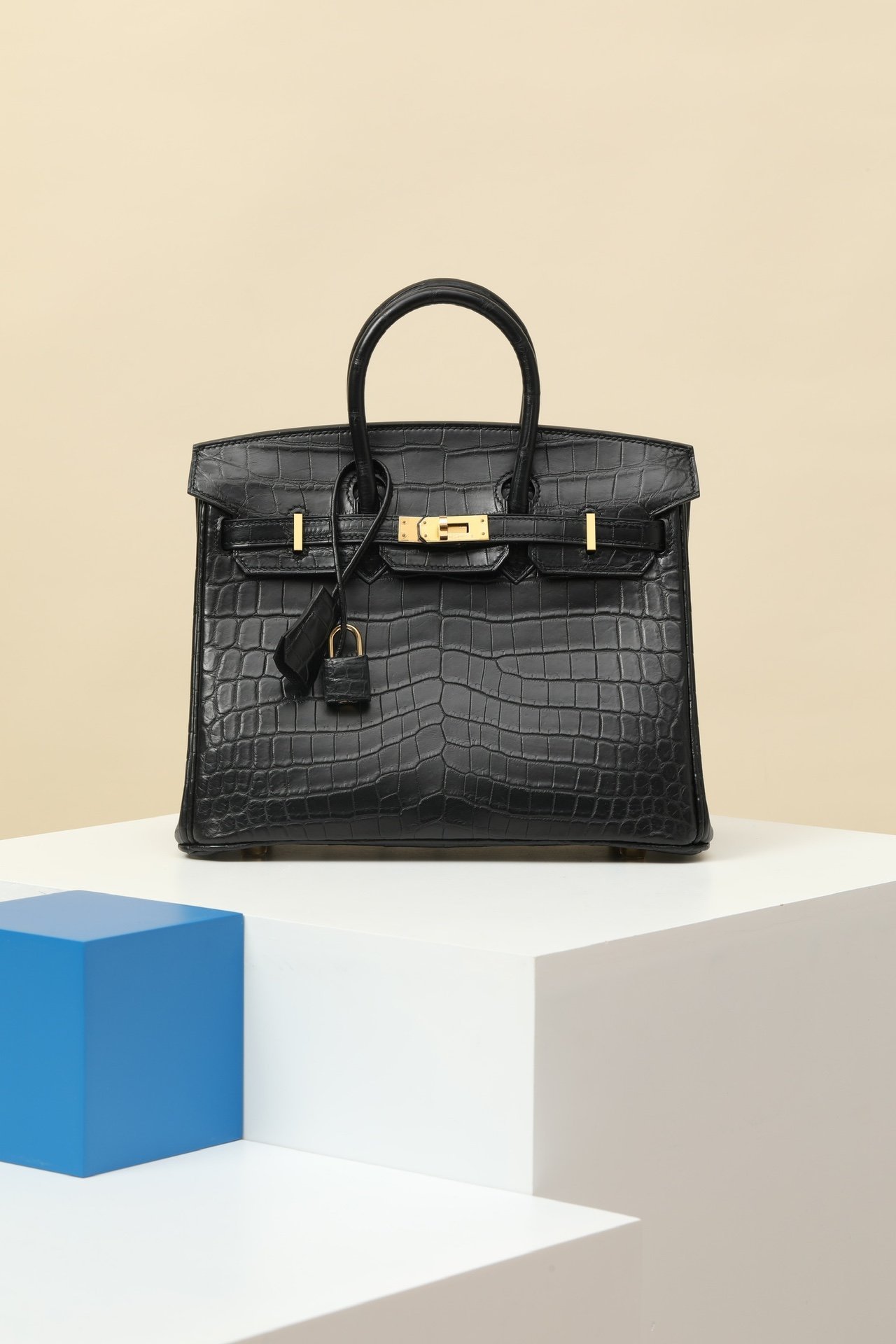 Hermès Birkin 25 Matte Niloticus Crocodile Noir 89 GHW comparison image 2 sourced from womanlvbag.com