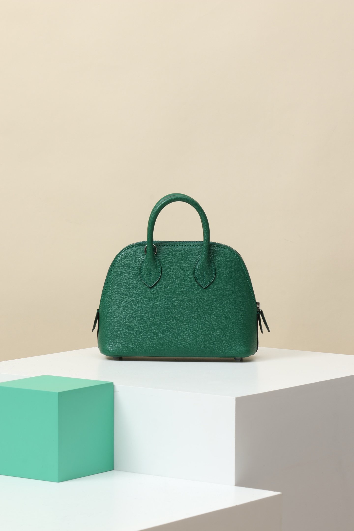 Hermès Mini Bolide 1923 – Mysore Goatskin 65 Vert Jade PHW detail image 2 sourced from womanlvbag.com