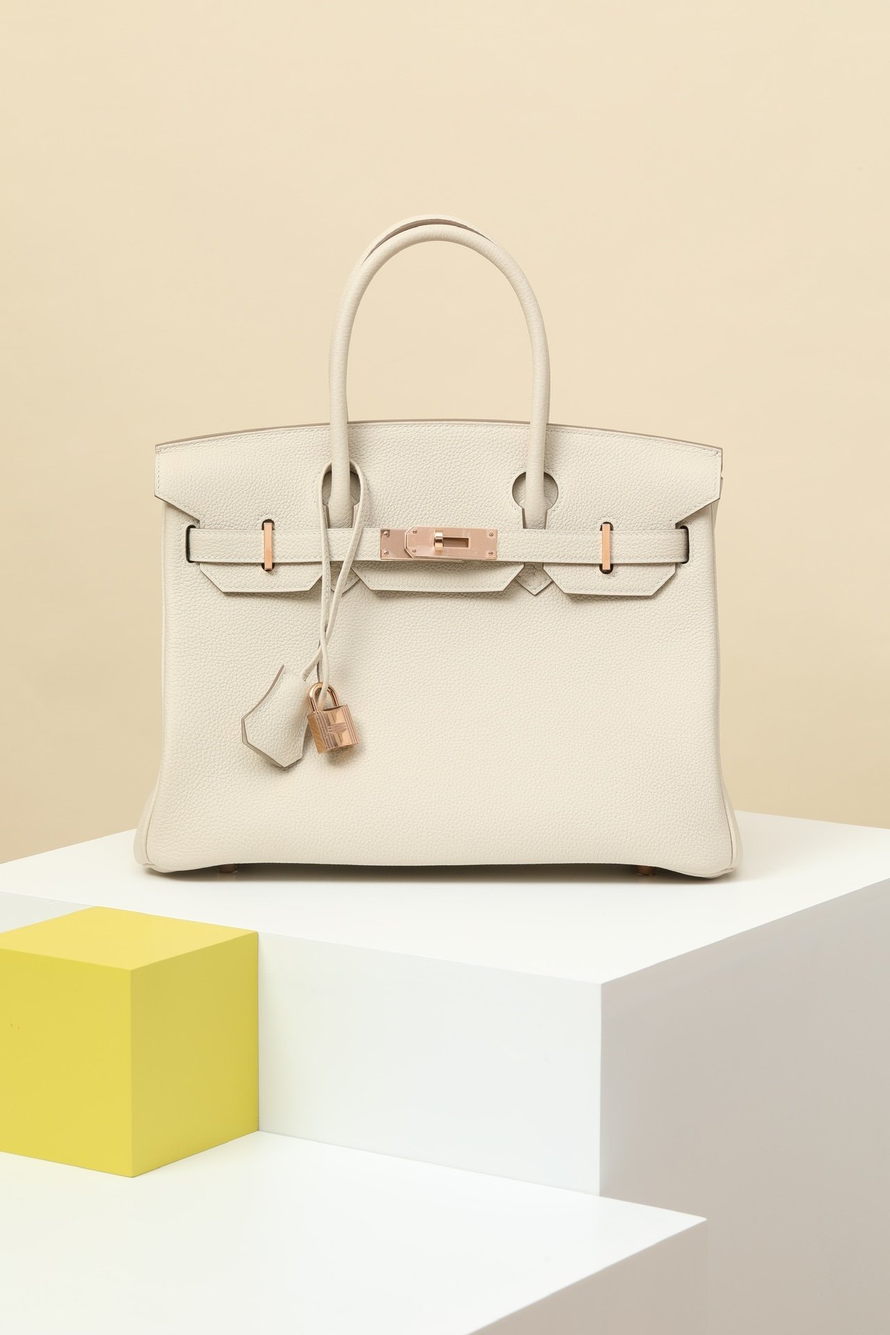 Hermès Birkin 30 Togo Calfskin 10 Craie RGHW detail image 1 sourced from womanlvbag.com